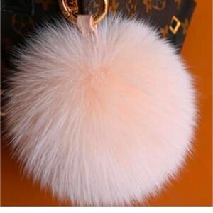 Chic Fluffy Fox Fur Keychain Pom Pom